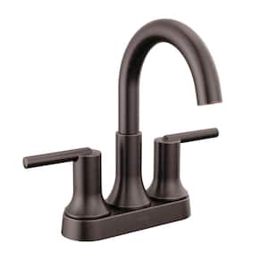 Trinsic 4 in. Centerset Double Handle Bathroom Faucet in Venetian Bronze