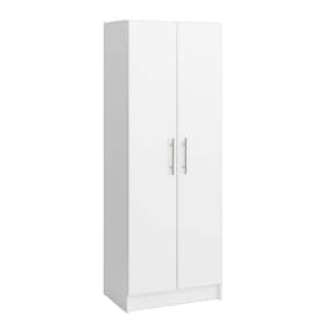 Elite 24 in. W x 65 in. H x 16 in. D Freestanding Cabinet with 3 Shelves for Garage in White