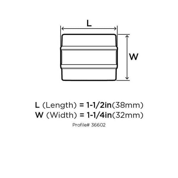 Oil Rubbed Bronze Rectangular Cabinet Knob with Mounting Hardware