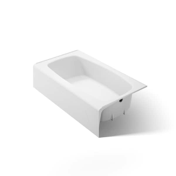 KOHLER Seaforth 54 in. x 30 in. Soaking Bathtub with Right-Hand Drain in White