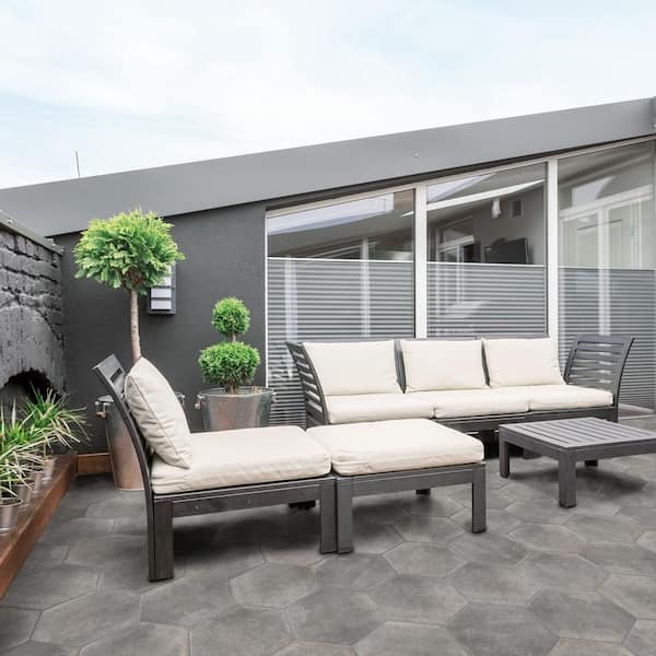 D'Anticatto Hex Notte 11 in. x 12-3/4 in. Porcelain Floor and Wall Tile (11.25 sq. ft./Case)