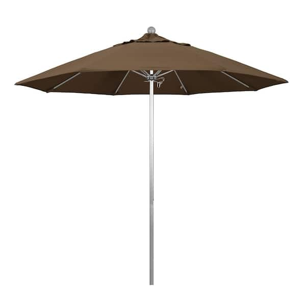 California Umbrella 9 Ft. Silver Aluminum Commercial Market Patio 