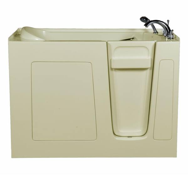 Allure Walk In Tubs 4.58 ft. Right-Drain Walk-In Whirlpool and Air Bath Tub in Bisque