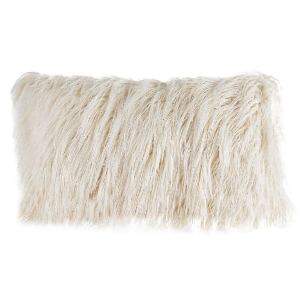 Home Soft Things Shaggy Faux Fur Bedrest Filling Set