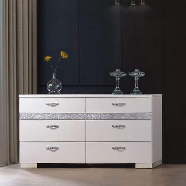 Acme Furniture Naima II White Dresser 26775 - The Home Depot