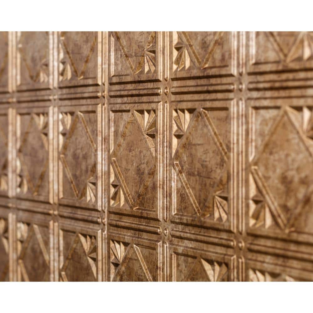 Bermuda Bronze 3D Embossed Tin Backsplash Panels