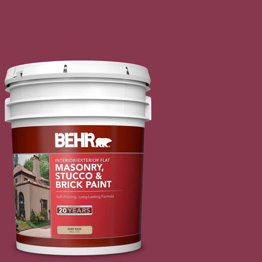 5 gal. #PPU1-12 Bolero Flat Interior/Exterior Masonry, Stucco and Brick Pai
