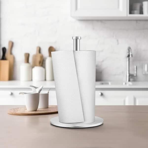 Unbranded Stainless Steel Paper Towel Holder Countertop with Solid Weighted Base