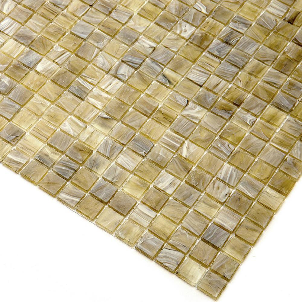 Golden Beige Glass Mosaic Wall and Floor Tile