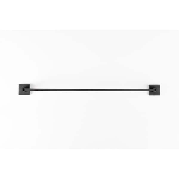 Italia Trieste 24 in. Wall Mount Towel Bar in Matte Black