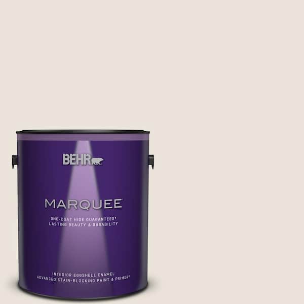 BEHR MARQUEE 1 gal. #OR-W13 Shoelace Eggshell Enamel Interior Paint & Primer