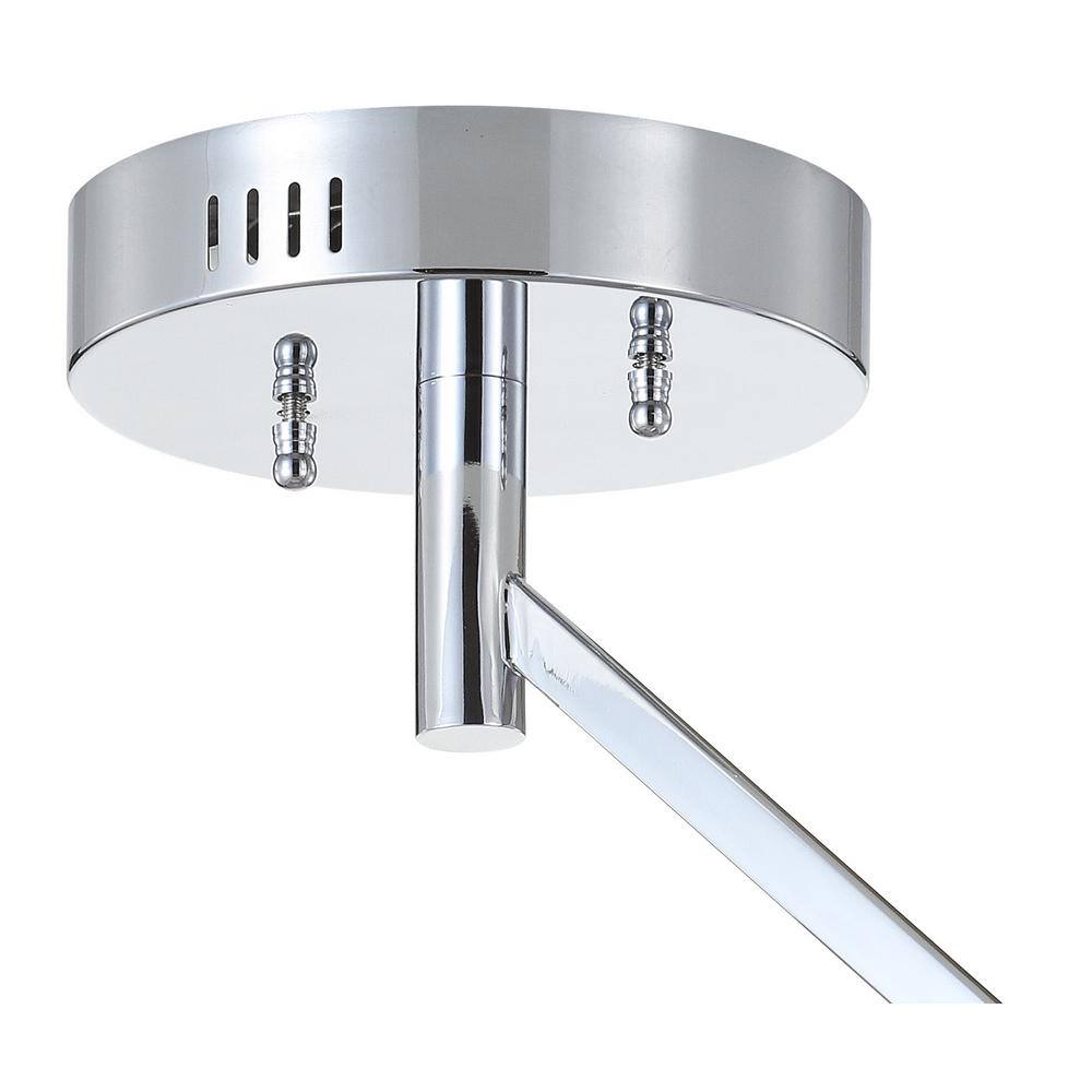 Polished Chrome 17.5" Contemporary LED Flush Mount - White Shade
