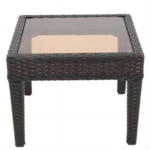 20 in. Glass Top Side Table