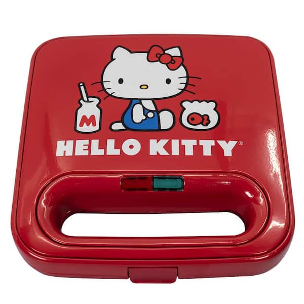 Uncanny Brands Hello Kitty Red 900W Grilled Sandwich Maker