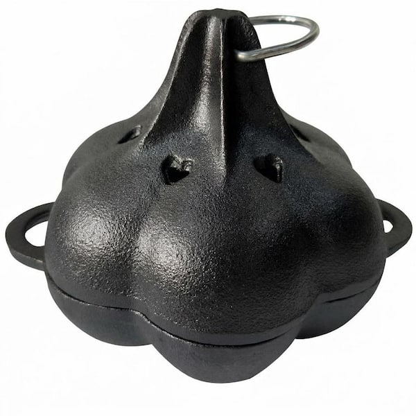 Enameled Cast Iron Smoker Roaster Dutch Oven Style Multi-Functional Cooking Pot for Grill Oven Wood Stove