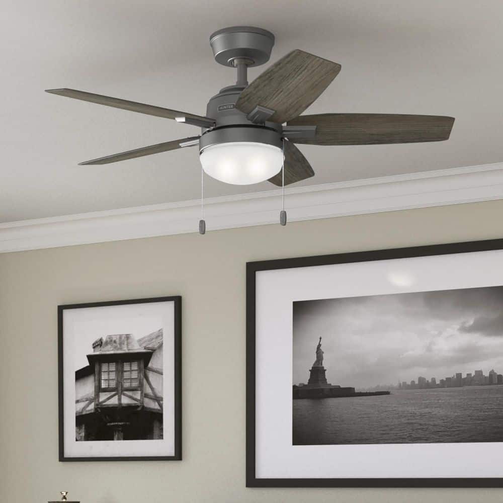 Hunter Antero 44 in. Hunter Express Indoor Matte Silver Ceiling