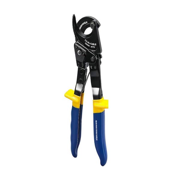 phyfalip 1.65 in. Cable Ratcheting Cutter for Heavy Duty for Copper Aluminum-High Carbon Steel in Blue