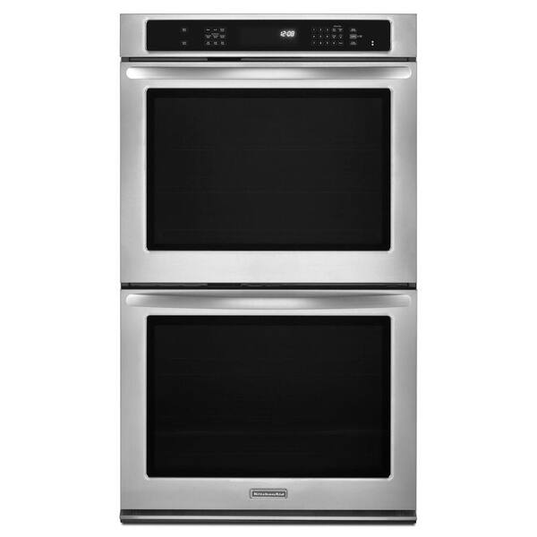 KitchenAid Architect Series II 30 in. Double Electric Wall Oven Self-Cleaning with Convection in Stainless Steel