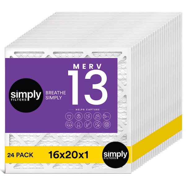 16 in. x 20 in. x 1 in. MERV 13 FPR 10 Pleated Furnace Air Filter (24-Pack)