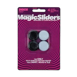 7/8 - 1 in. Grip Tip Round Magic Sliders (4-Pack)