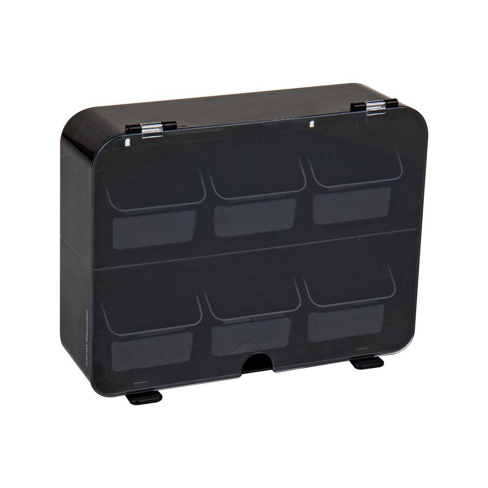 Wood Tea Bag 5-Compartment Organizer Box with Clear Lid, Tea Storage Box