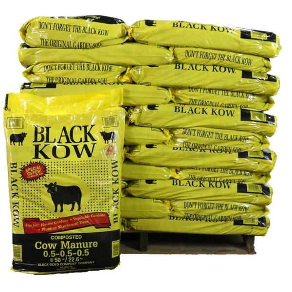 Black Kow 50 lb. Composted Cow Manure (50 Bags / 2,750 lb. / Pallet)