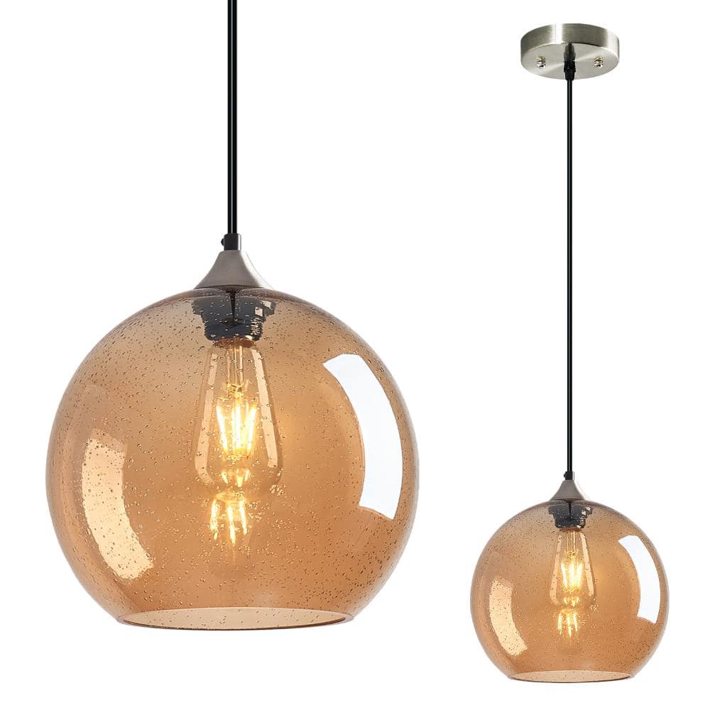 60W 1-light Amber Glass Kitchen Island Pendant Light Modern Suitable For Bedroom Living Dining Room price history on PriceWatchPro
