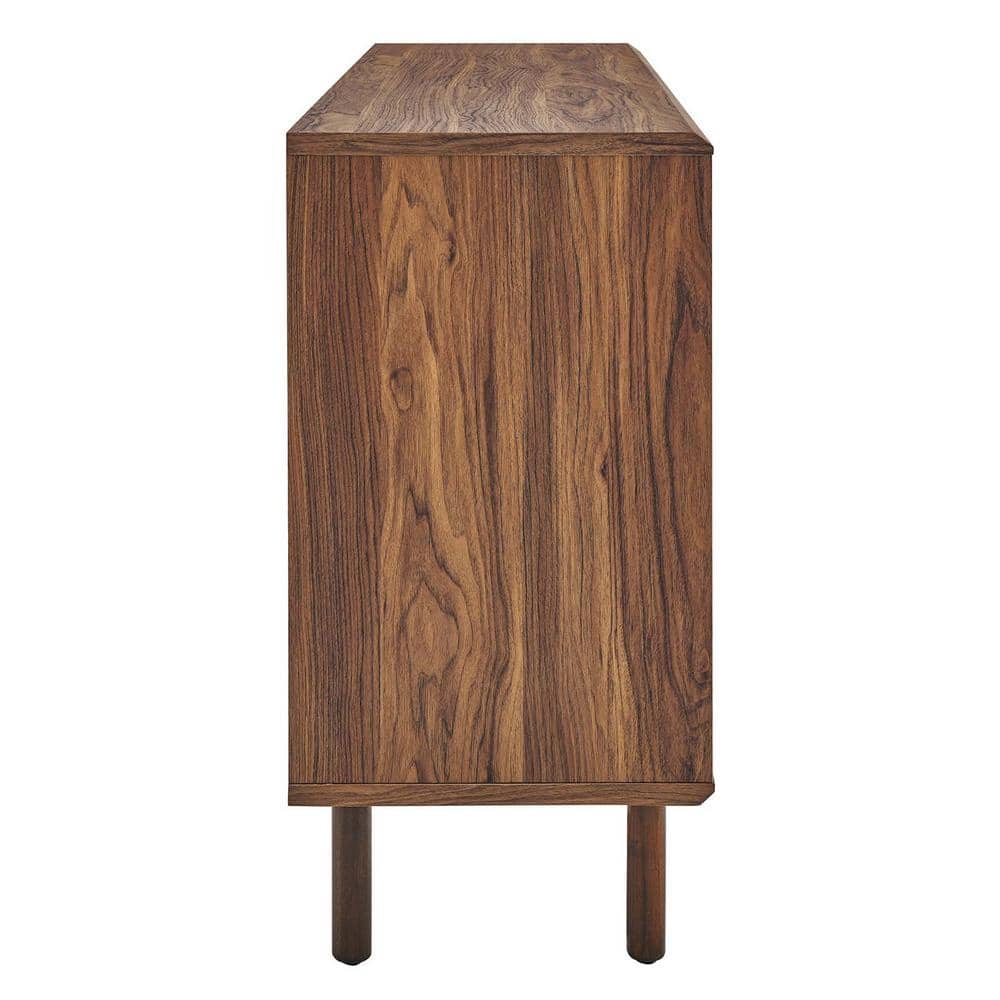 Urban Flair 59" Walnut Sideboard with Sliding Metal Mesh Doors
