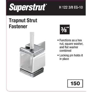 3/8 in. Trapnut Steel Fastener - Silver Galvanized (3-Pack) - Strut Fitting