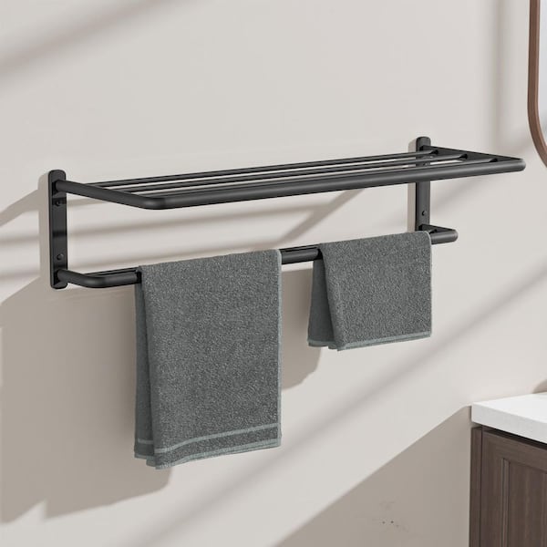 KOHLER Rill 24-in Matte Black Wall Mount Single Towel Bar R28007-BL At - View #9