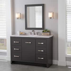 Blakely 49 in. W x 19 in. D x 36 in. H Single Sink Freestanding Bath Vanity in Shale Gray with Lunar Cultured Marble Top