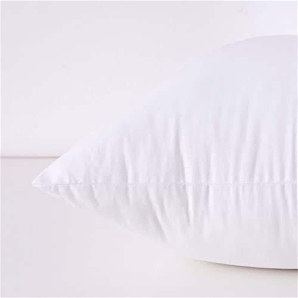 Set of 2 White Cotton Cover 20x20 Inch Throw Pillow Inserts