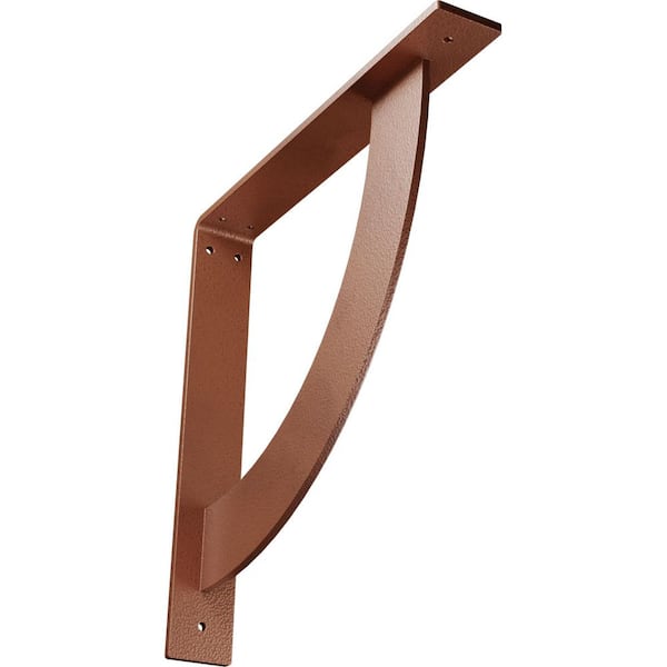 Ekena Millwork 2 in. x 14 in. x 14 in. Steel Hammered Copper Bulwark Bracket
