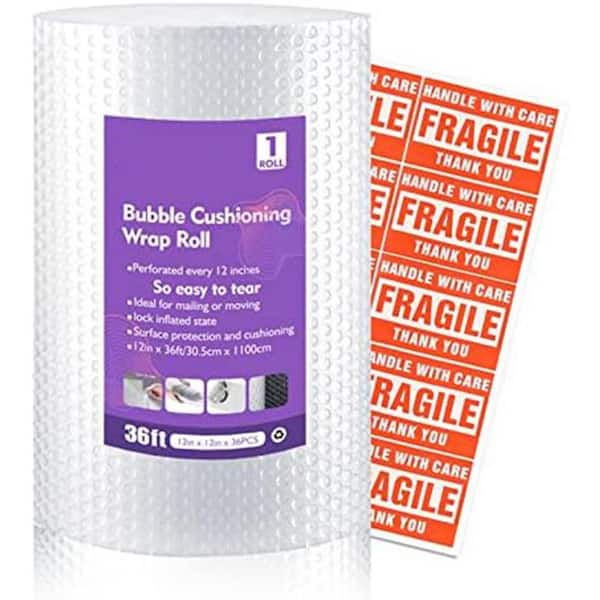 Unbranded 12 x 36' Perforated Nylon Bubble Packing Wrap Moving Shipping Cushioning Supplies Lightweight Durable Reusable