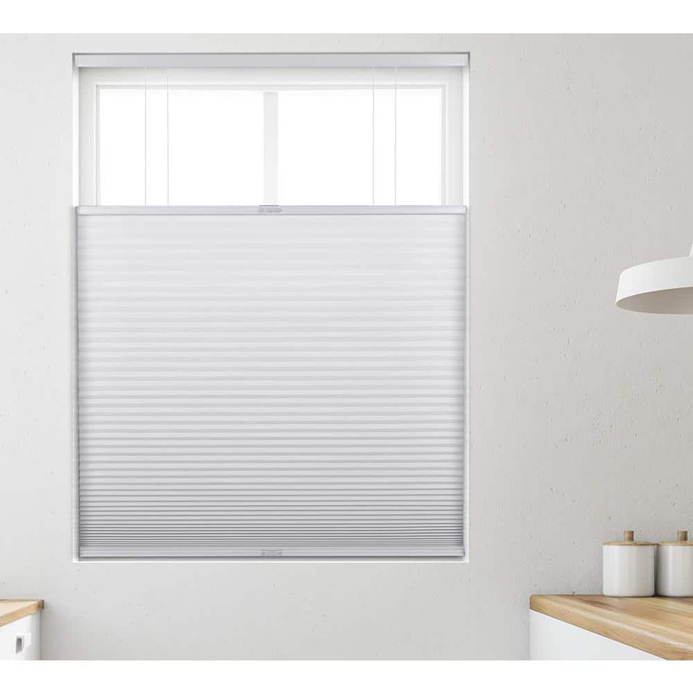 White Cordless Light Filtering Cellular Shade 26.5"W x 72"H