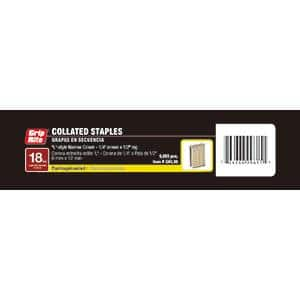 Grip-Rite 1-1/2 in. 18-Gauge Galvanized SX-Style Narrow Crown Staples  (5,000 Per Box) GRSX112G - The Home Depot