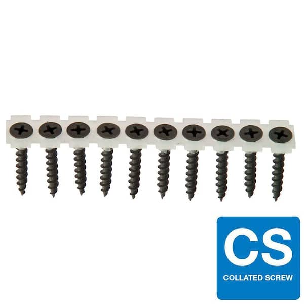 Grip-Rite #6 x 1-1/4 in. Coarse Phosphate-Plated Black Phillips Pan-Head Collated Drywall Screw (800-Pack)