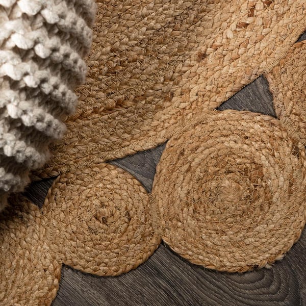 JONATHAN Y Eden Round Natural 4 ft. Jute Hippy Circle
