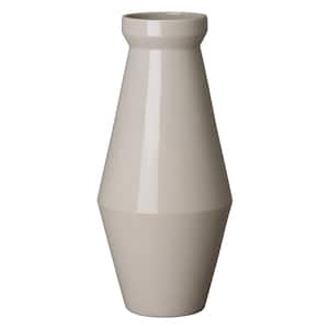 19 in Gray Ceramic Vic Vase