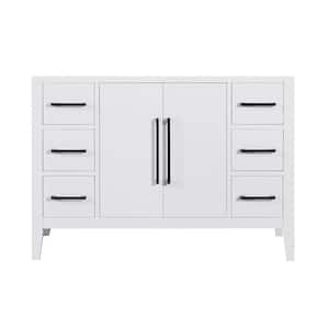 Laurel 47.2 in. W x 21.6 in. D x 33.1 in. H Bath Vanity Cabinet without Top in in White