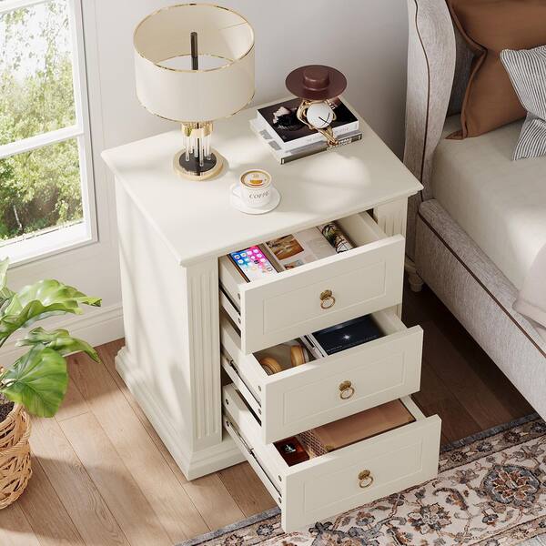 UNHO Bamboo Bedside Table With Drawer | Multi-Purpose Nightstand For Living Room, Bedroom Or Office