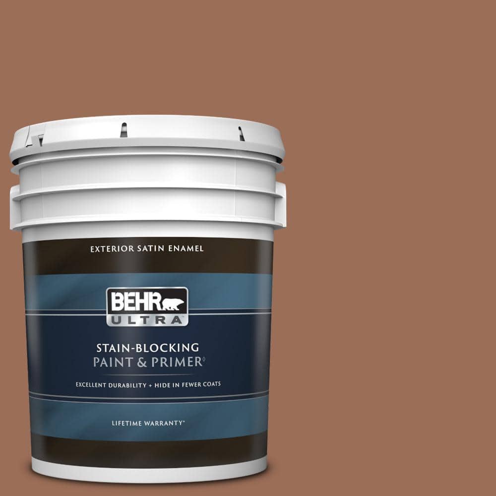 BEHR ULTRA 5 gal. S2106 Cinnamon Crunch Satin Enamel