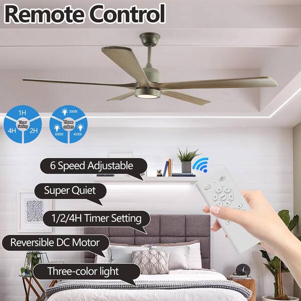 やんやん　AMERAKU アメラク　ディープオリーブ　L Sunpez 60 in. Indoor Olive Green Ceiling Fan with LED Light