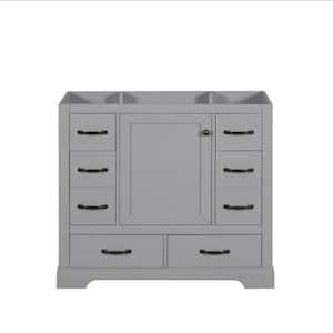 Byna 35 in. W. x 17 in. D x 33 in. H Freestanding Bath Vanity Cabinet without Top in Gray