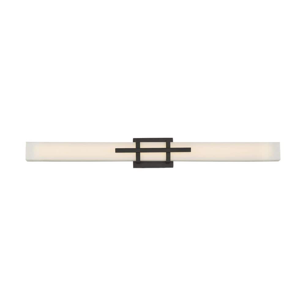 Elara 36" Bronze LED Vanity Sconce with Dimmable Soft White Light