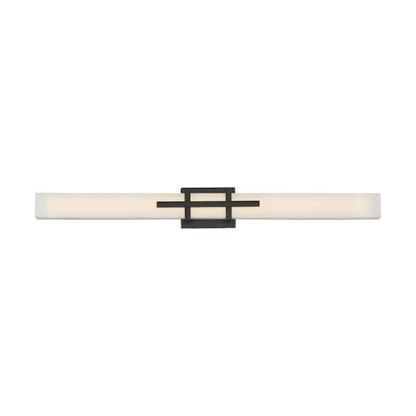 SATCO 36 in. 1-Light Aged Bronze LED Vanity Light