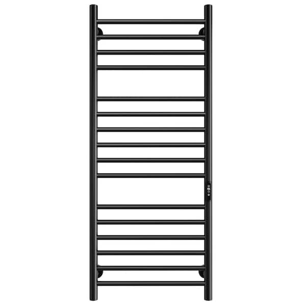 Electric Towel Warmer Wall Mount Heated Towel 16-Bars Plug in Hardwired