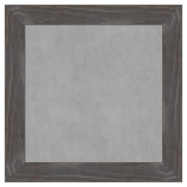 Amanti Art Woodridge Rustic Grey 15 in. x 15 in. Framed Magnetic Board