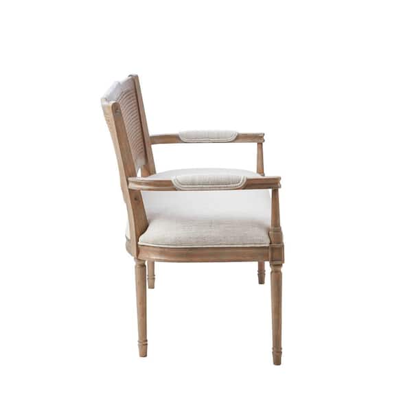 Garfield 47.25 in. Beige/Reclaimed Natural Solid Polyester 2-Seat Loveseat