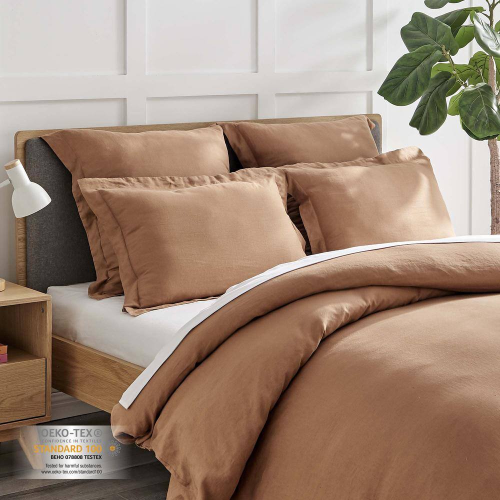 Sandstone Linen Standard Sham with Pre-Washed Finish